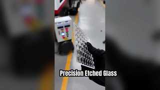 4mm ウルトラ ホワイト エッチング ガラス レーザーカット スクエア